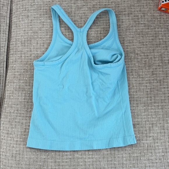 Blue Ribbed Tank Top - Picture 2 of 2